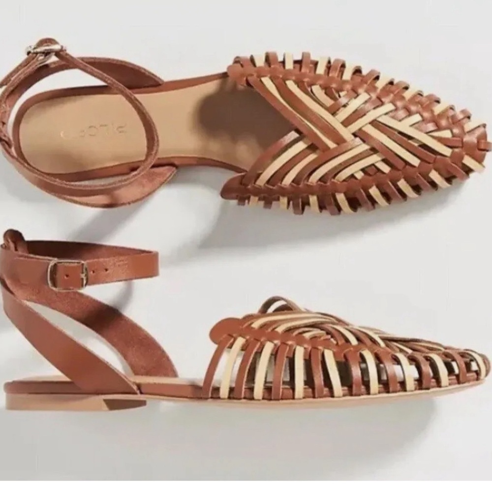 Anthropologie Pilcro Woven Ankle Strap Sandal New